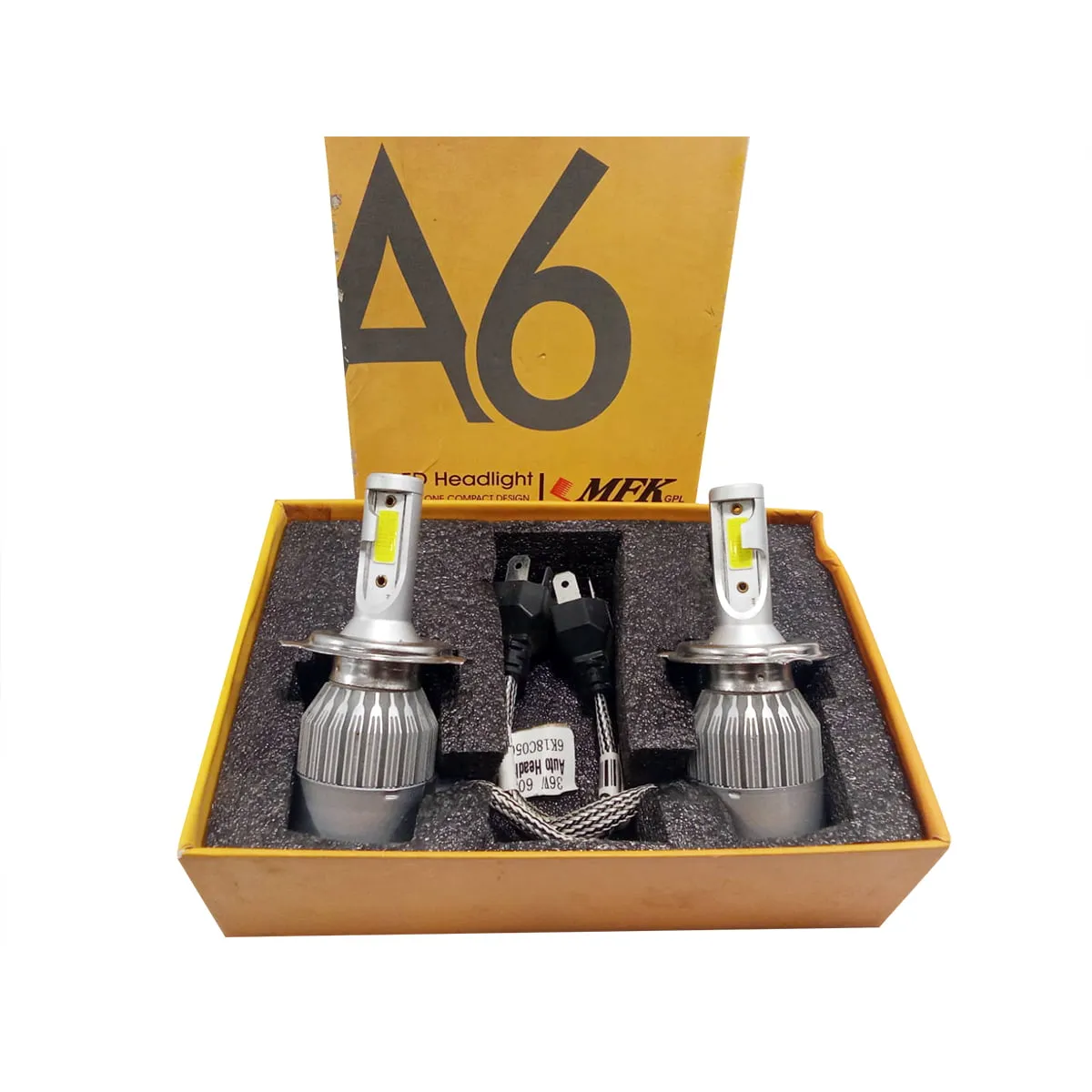 Car Brightest Light A6 LED SMD HID - H4 - For Head Lights | Headlamps | Car Front Light