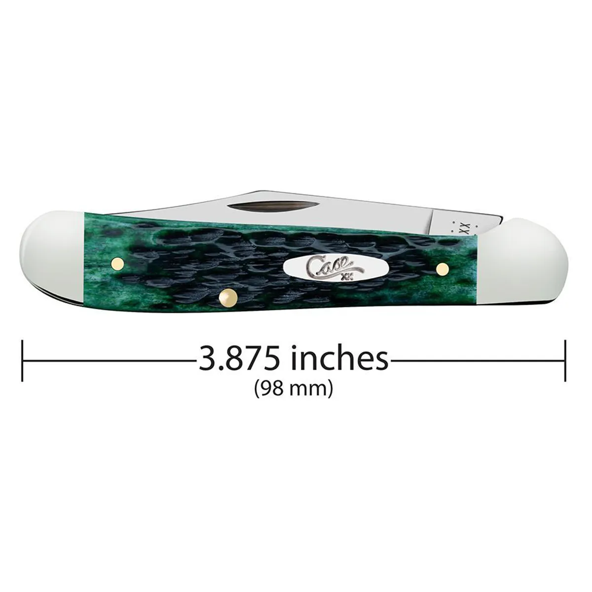 CASE KNIVES POCKET WORN BERMUDA GREEN BONE COPPERHEAD