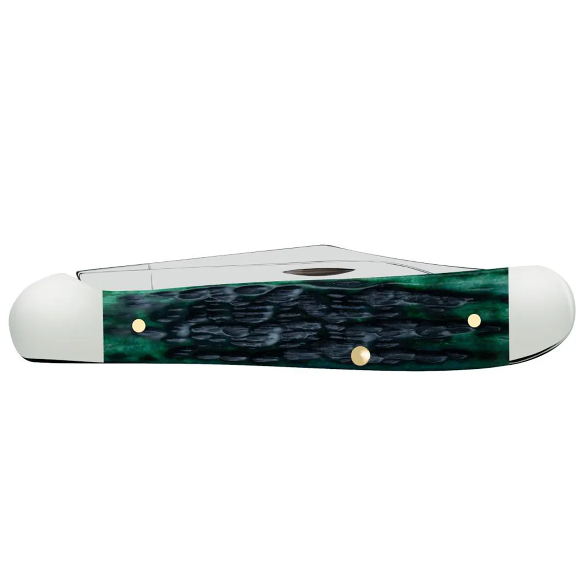 CASE KNIVES POCKET WORN BERMUDA GREEN BONE COPPERHEAD