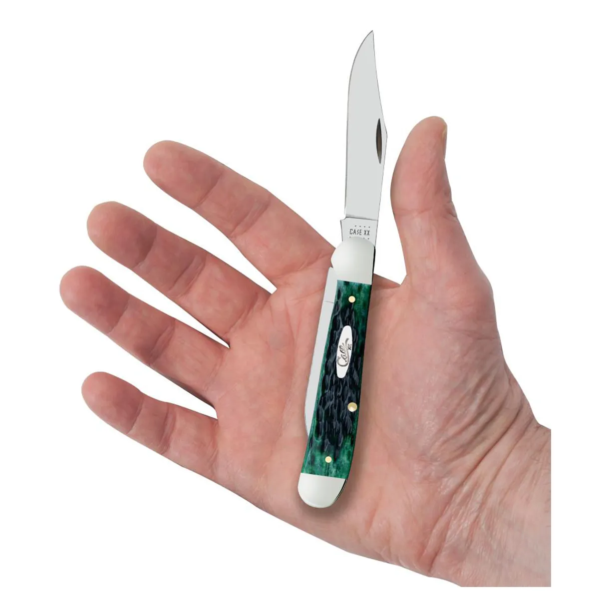 CASE KNIVES POCKET WORN BERMUDA GREEN BONE COPPERHEAD