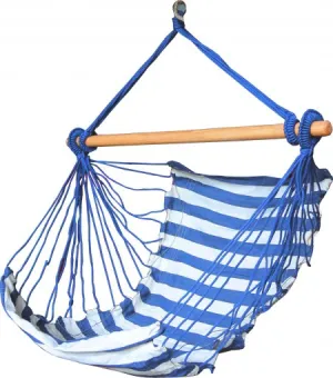 Chair Hammock Santorini Blue White Stripe