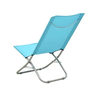 Chetumal Views Folding Beach Chairs (Set of 2) Turquoise Fabric