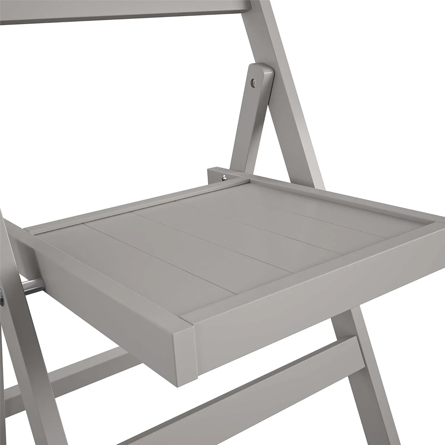CoscoProducts COSCO XL Wood Slat Back Folding Chair, 2-Pack, Gray Grey