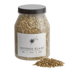 Crushed Glass in Antique Gold Houseplant Accent Bowl Filler - Available In Course & Fine