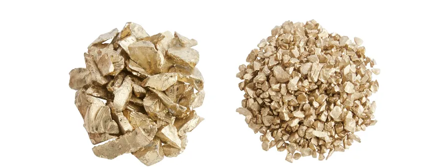 Crushed Glass in Antique Gold Houseplant Accent Bowl Filler - Available In Course & Fine