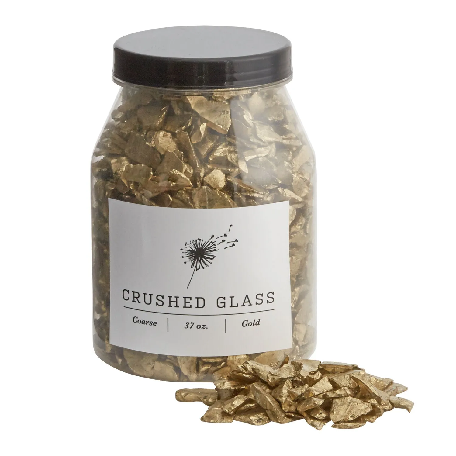 Crushed Glass in Antique Gold Houseplant Accent Bowl Filler - Available In Course & Fine