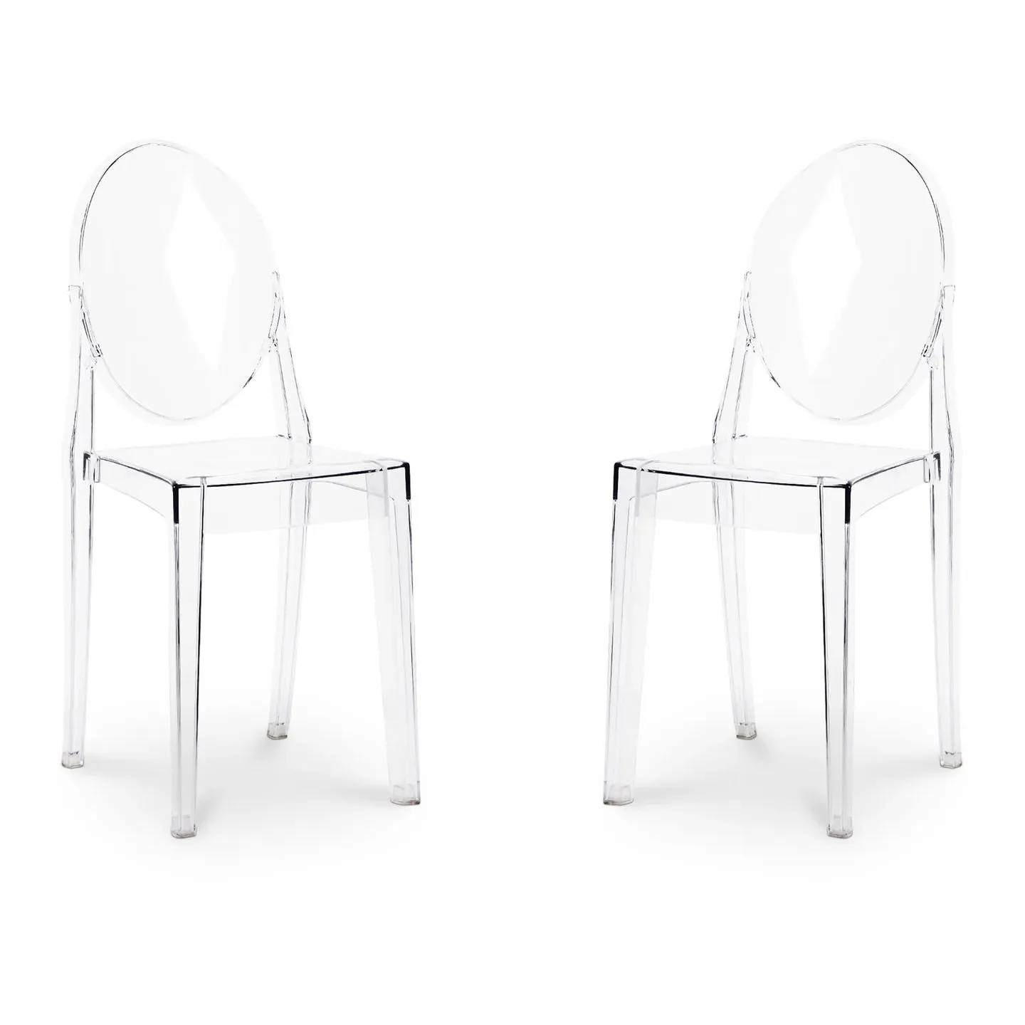 Crystal Dining Chair, Clear By World Modern Design