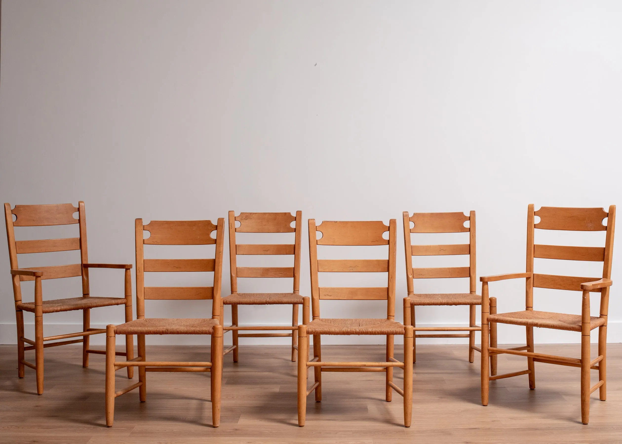 Danish Ladder-Back Chairs (S/6)