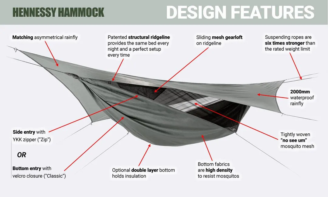 Deep Jungle  Hammock - Hennessy Hammock