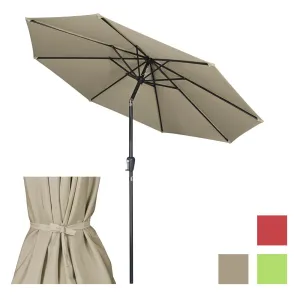 DIY 10 ft Tilting Outdoor Patio Umbrella 220g Yarn-dyed Canopy UV50 