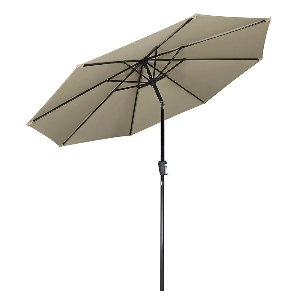 DIY 10 ft Tilting Outdoor Patio Umbrella 220g Yarn-dyed Canopy UV50 