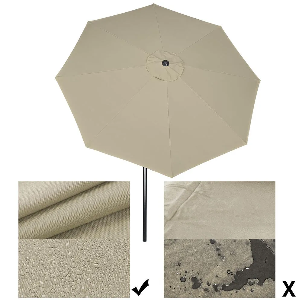 DIY 10 ft Tilting Outdoor Patio Umbrella 220g Yarn-dyed Canopy UV50 