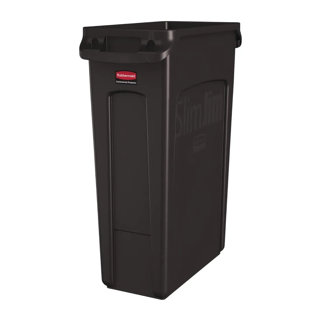 DY110 Rubbermaid Slim Jim Container With Venting Channels Brown 87Ltr