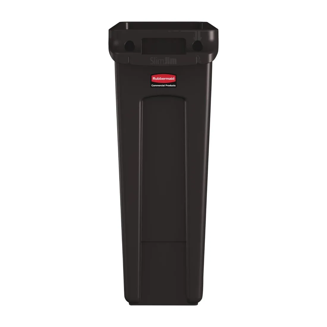 DY110 Rubbermaid Slim Jim Container With Venting Channels Brown 87Ltr