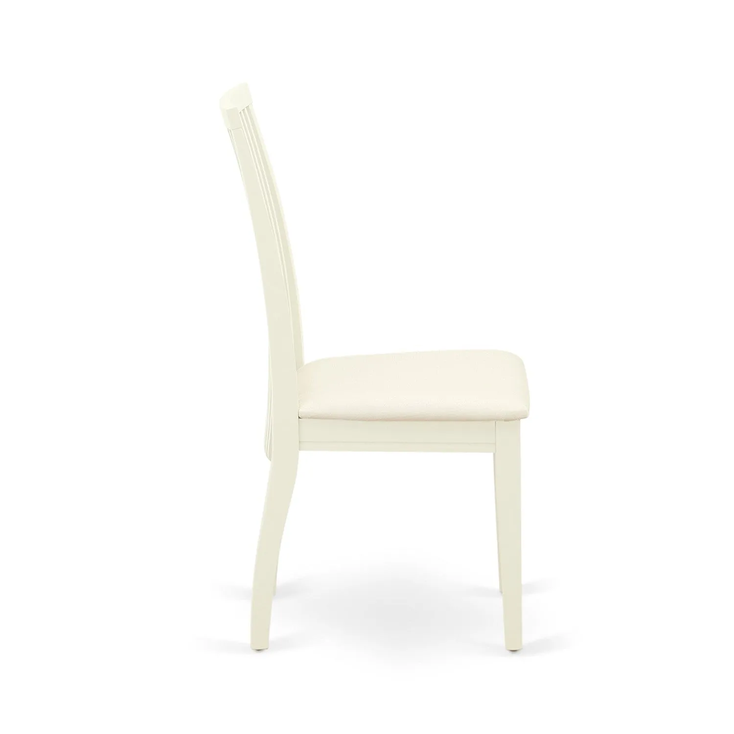 East West Furniture IPC-LWH-C Ipswich Dining Chairs - Linen Fabric Upholstered Wood Chairs, Set of 2, Linen White