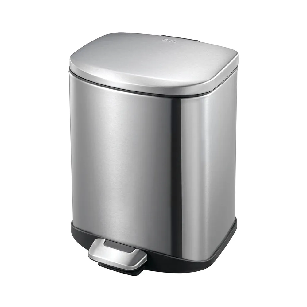 EKO Della Stainless Steel Rectangular Pedal Bin, 6-Liter