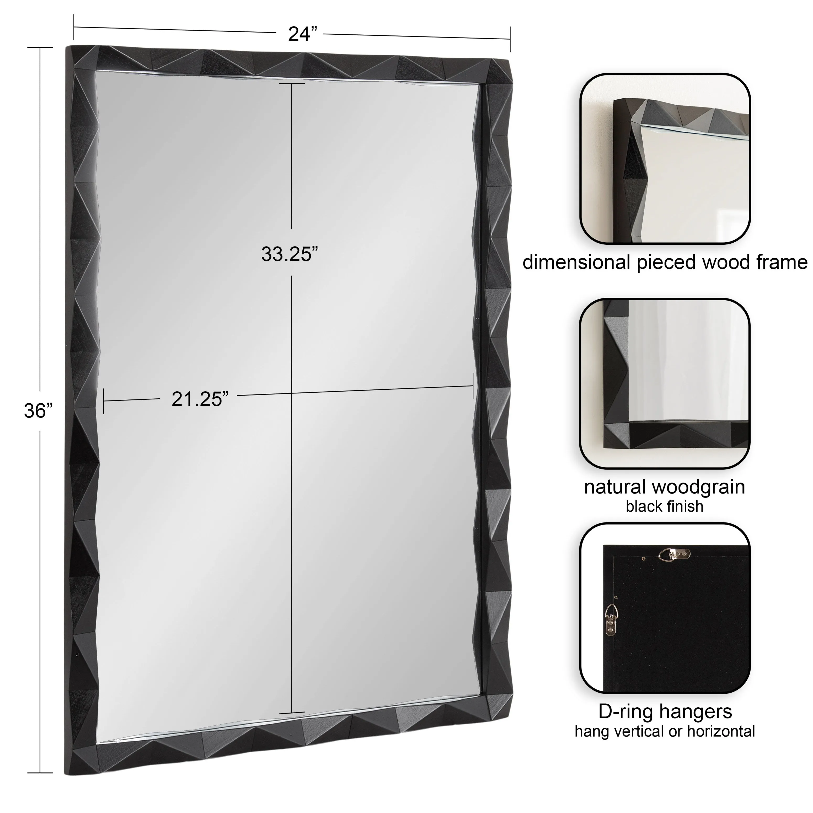 Endicott Rectangle Wood Mirror