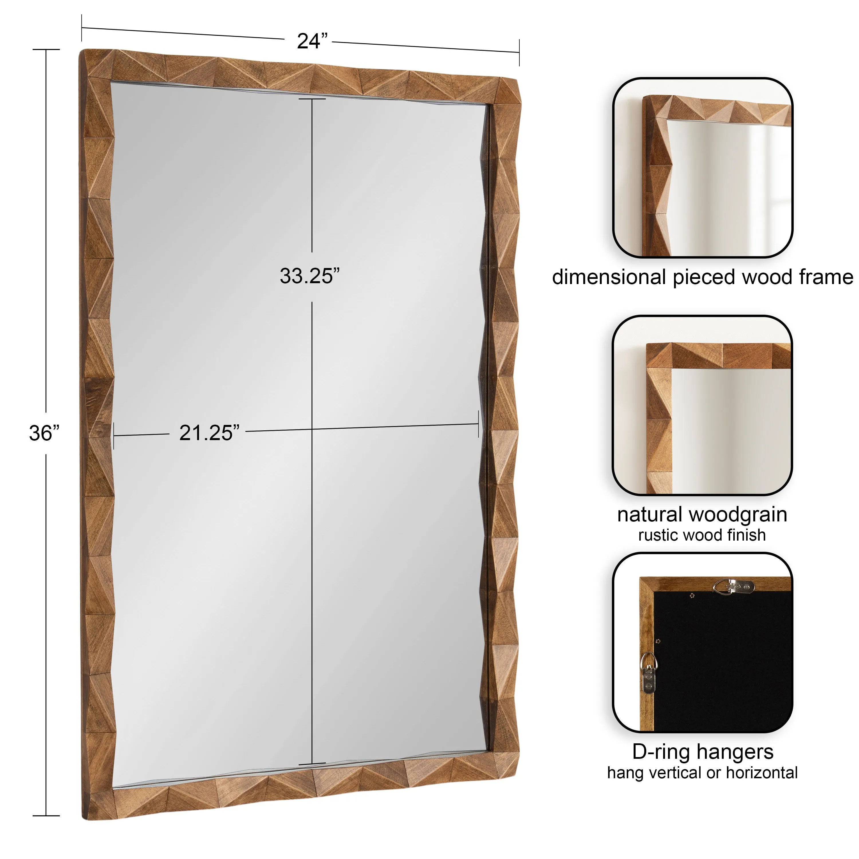 Endicott Rectangle Wood Mirror