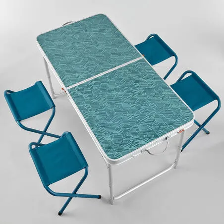 Folding camping table and stools - for 4-6 people
