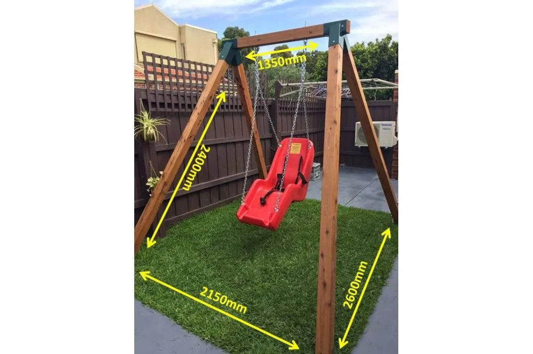 Free-Standing Cypress Timber Swing Frame - Ideal for Adults