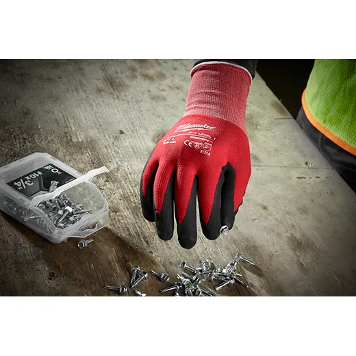 General Purpose Gloves - Milwaukee® Cut Level 1 Nitrile Dipped Gloves, 48-22-890