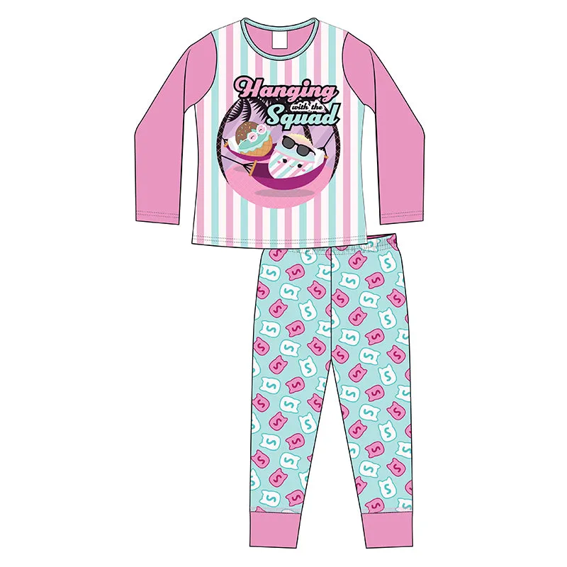 Girls Squishmallows Pyjama Set Pink And Blue - Age 7-8