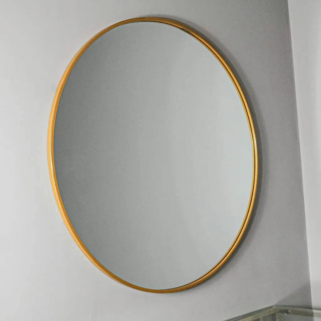 Gold Brooklyn Round Mirror - Medium