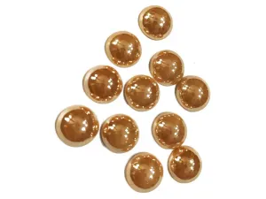 Golden Circular Shiny Ceramic Glass Stones (Without Hole)