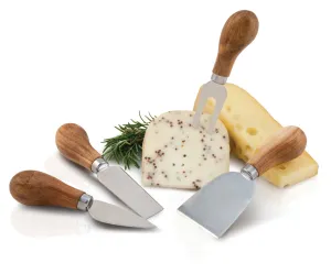 Gourmet Cheese Tool Set, Stainless Steel and Acacia Wood