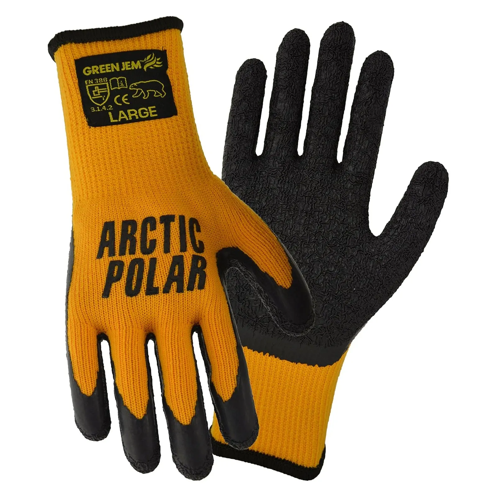Green Jem Large Tools Polar Grip Gloves