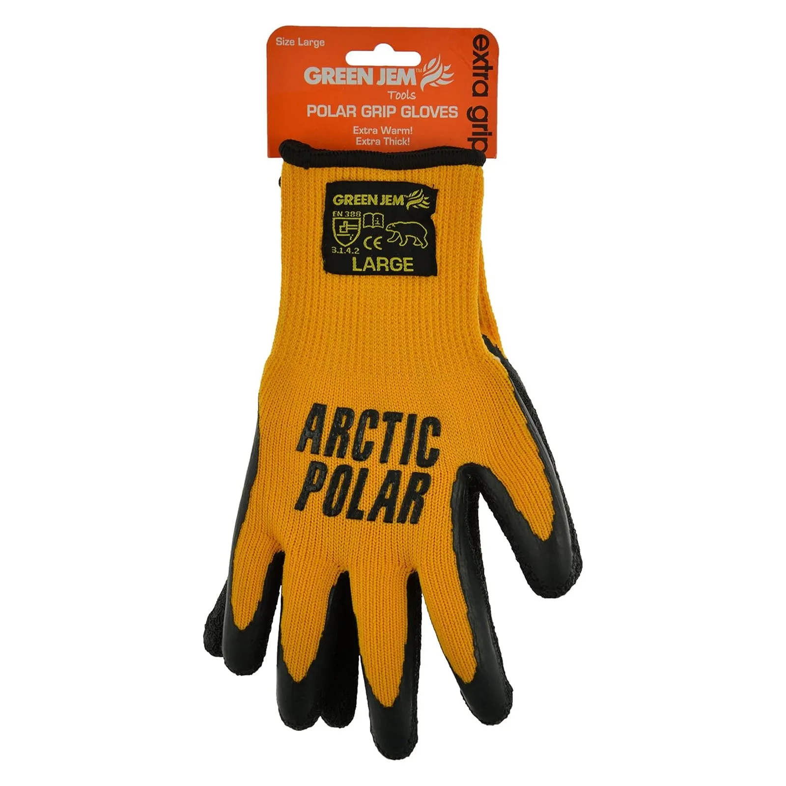 Green Jem Large Tools Polar Grip Gloves