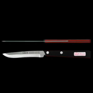 Gude Universal Knife With Black / Red Hostaform Handle, 4-In