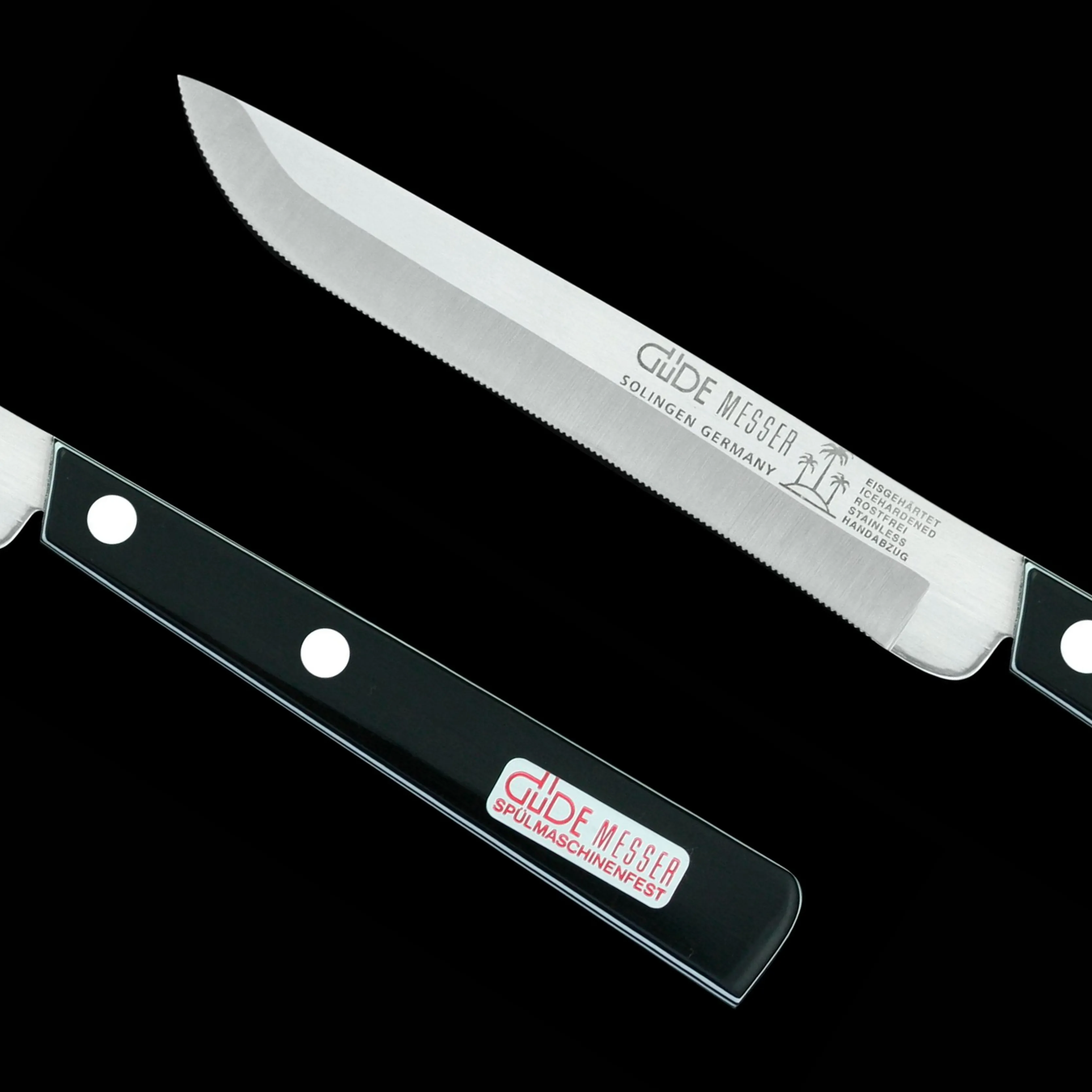 Gude Universal Knife With Black / White Hostaform Handle, 4-In