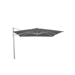 Gymkhana Calella Outdoor Side Pole Umbrella without Base, White/Grey, 300x300x260 cm