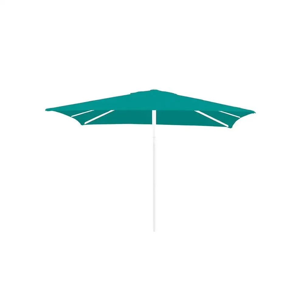 Gymkhana Palma Outdoor Centre Pole Umbrella without Base, White/Turquoise, 300x300x273 cm