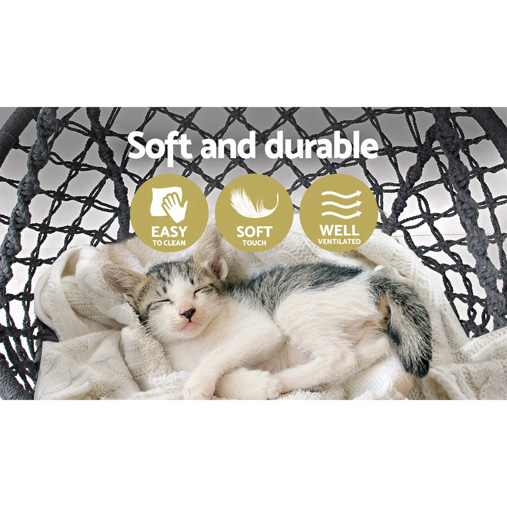 Hammock Chair Outdoor Hanging Macrame Cotton Indoor - Grey