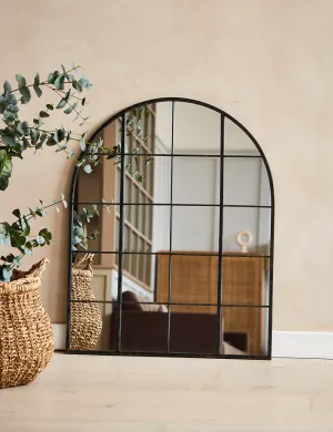 Hampstead Black Arch Paned Mirror