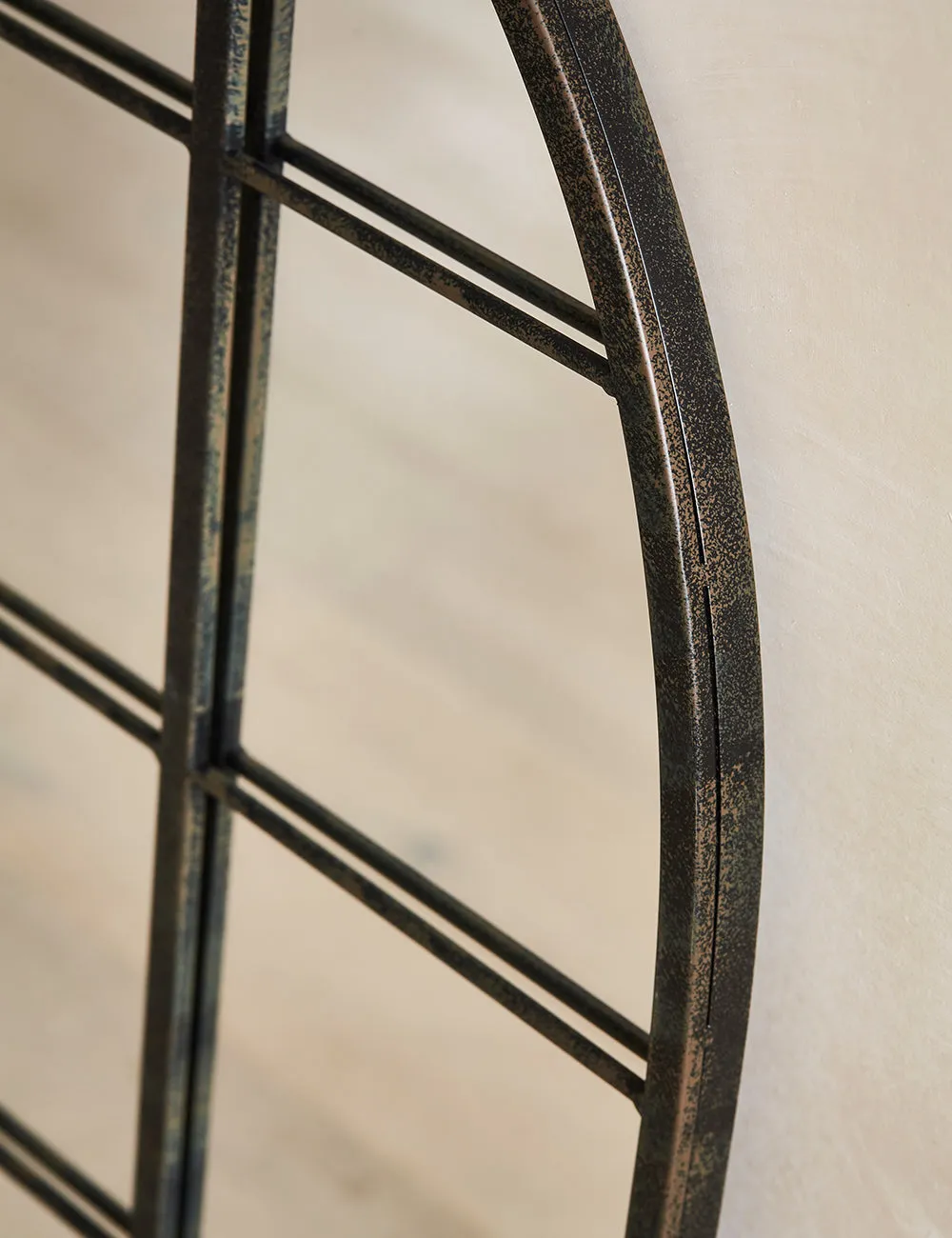 Hampstead Black Arch Paned Mirror