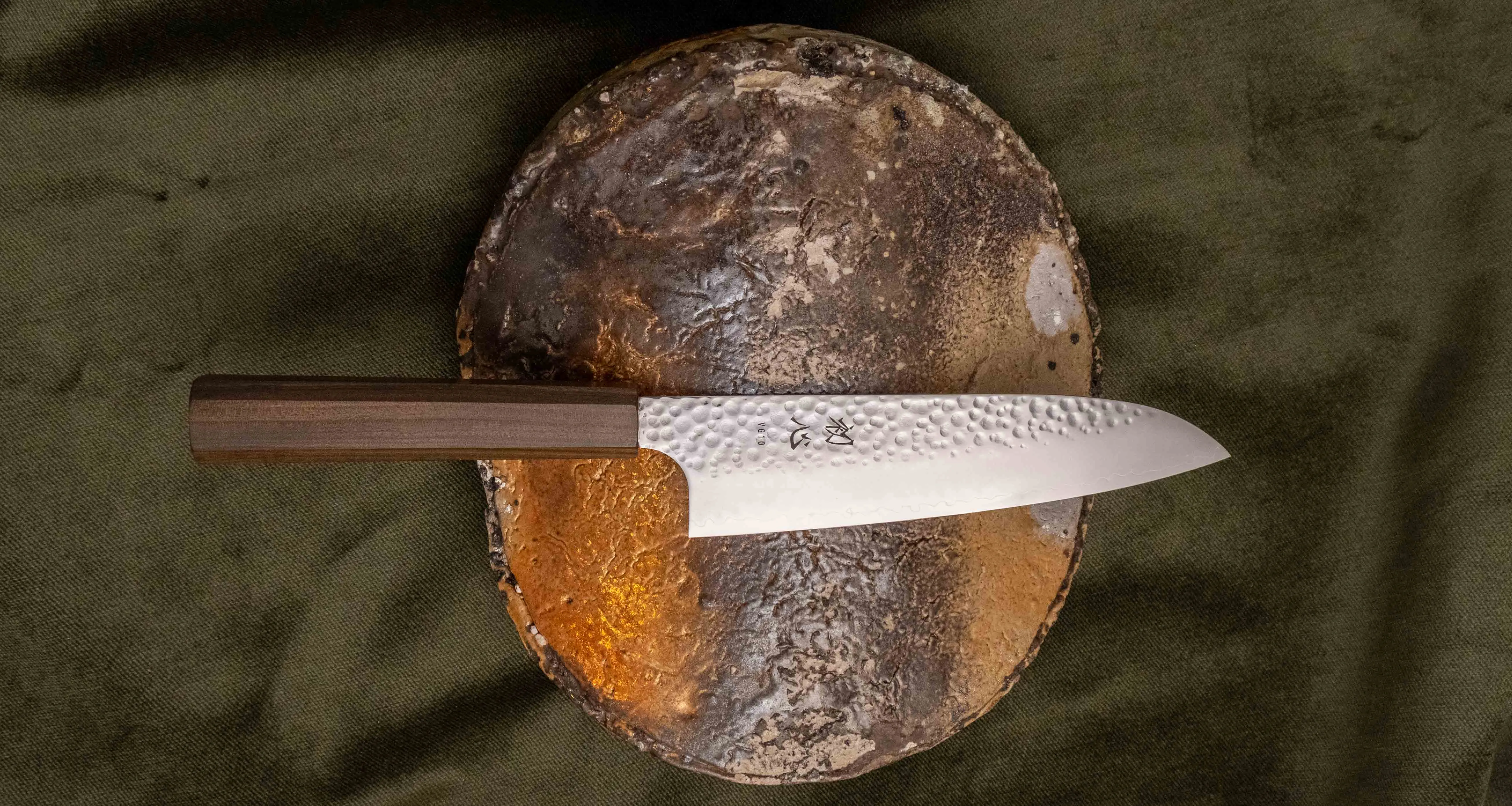 Hayabusa Santoku VG-10 Tsuchime Bubinga 180mm (7.1")