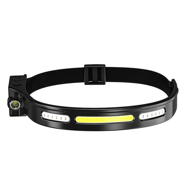 Headlamp XPG COB LED with Built-in Battery Flashlight USB Rechargeable 6 lighting Modes Head Torch