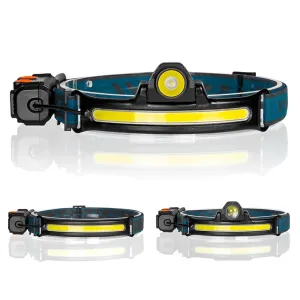 Headlamp XPG COB LED with Built-in Battery Flashlight USB Rechargeable 6 lighting Modes Head Torch