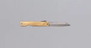 Higonokami Pocket Knife BRASS 65mm (2.5")