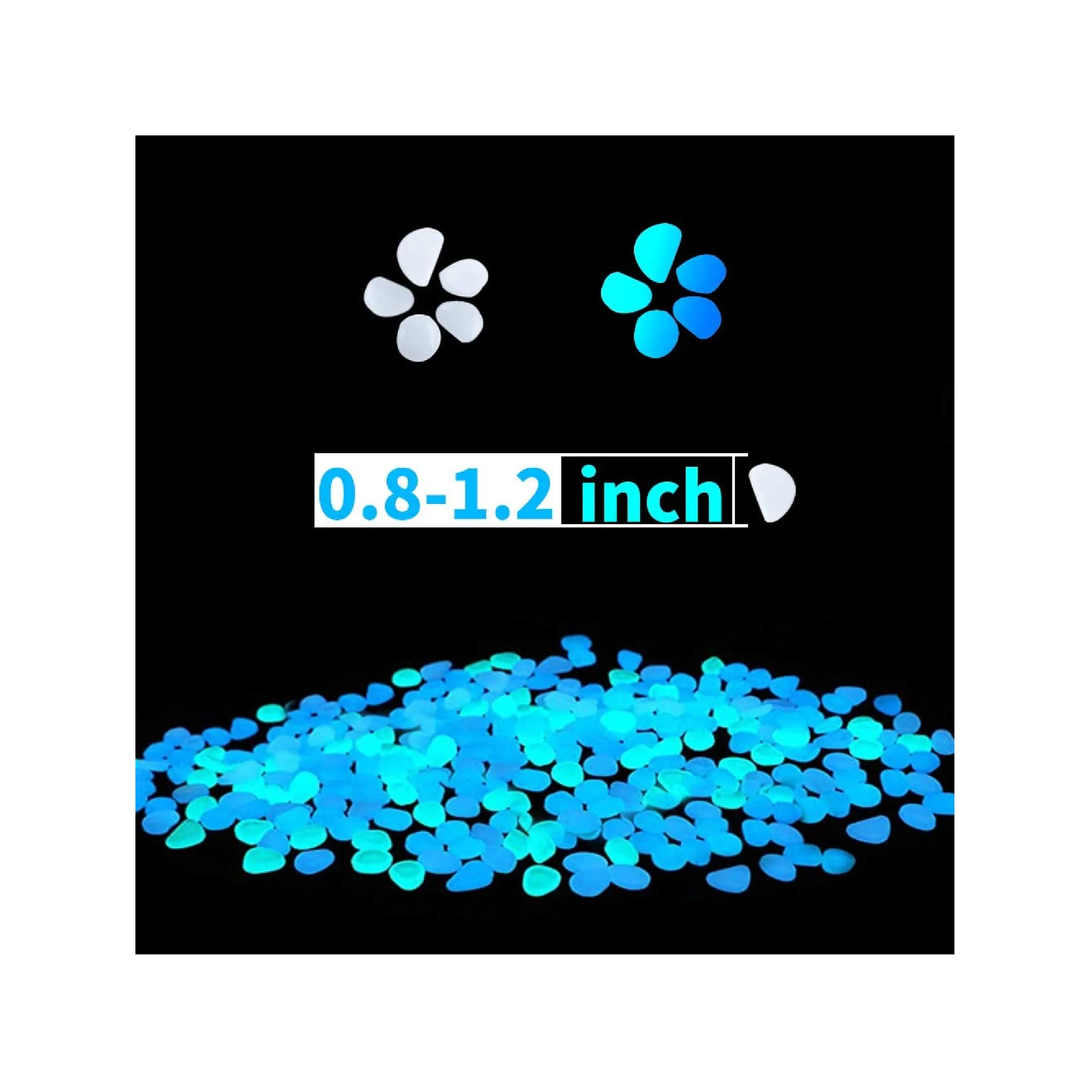 HTWNK Glow in The Dark Rocks for Outdoor Decoration