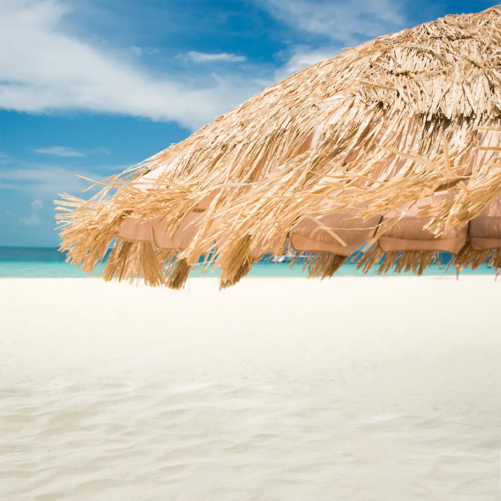 Hula 210cm BEACH Umbrella - Raffia Thatch