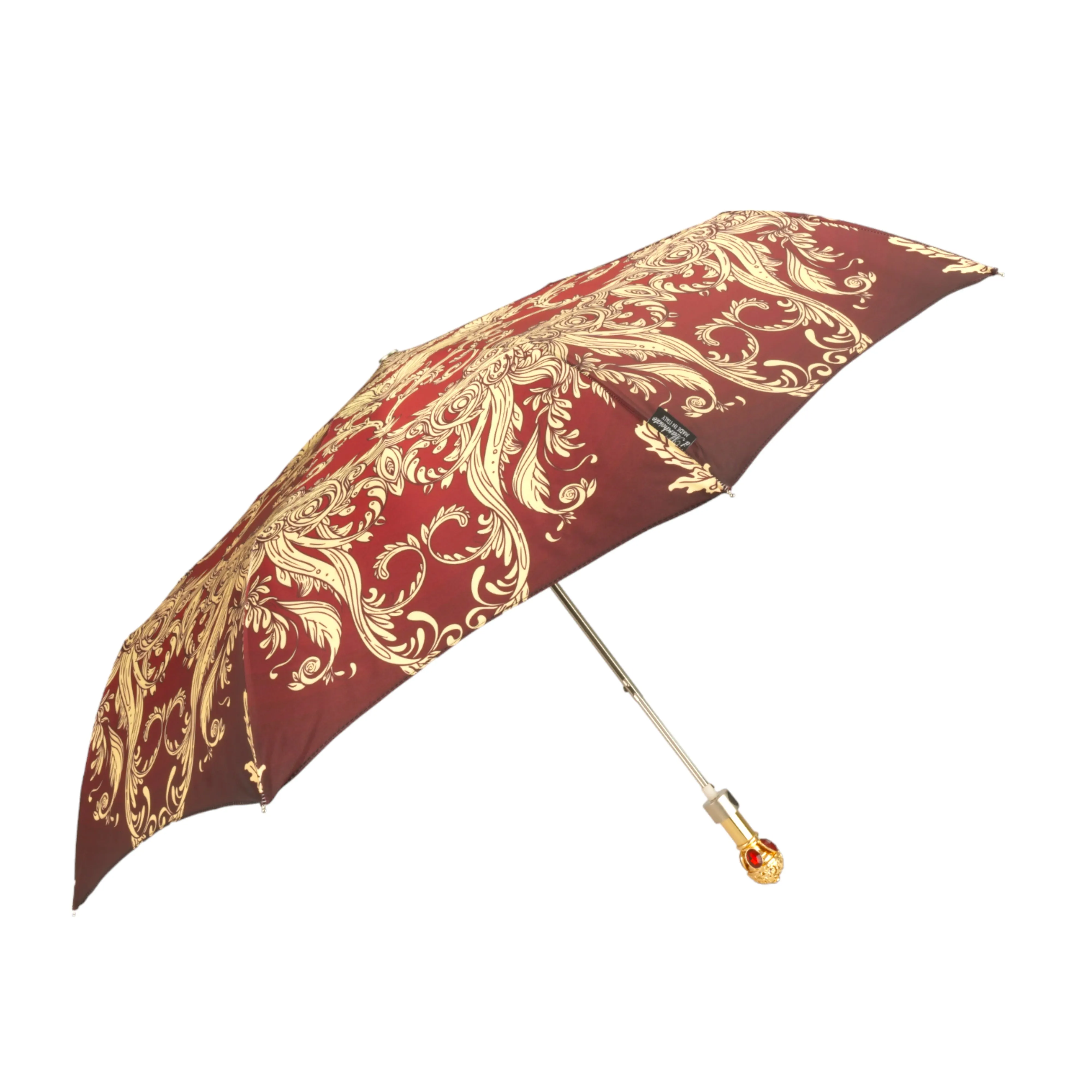 Il Marchesato ombrelli Burgundy crown design - Mylord red stones Handle