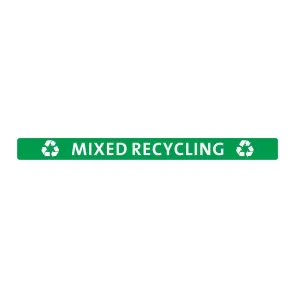 Jantex Slim Bin Lid Mixed Recycling Label - FX197