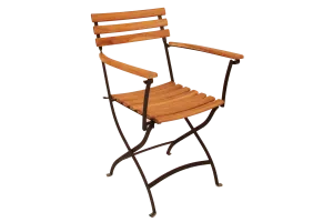 Karla teak folding chair with armrest