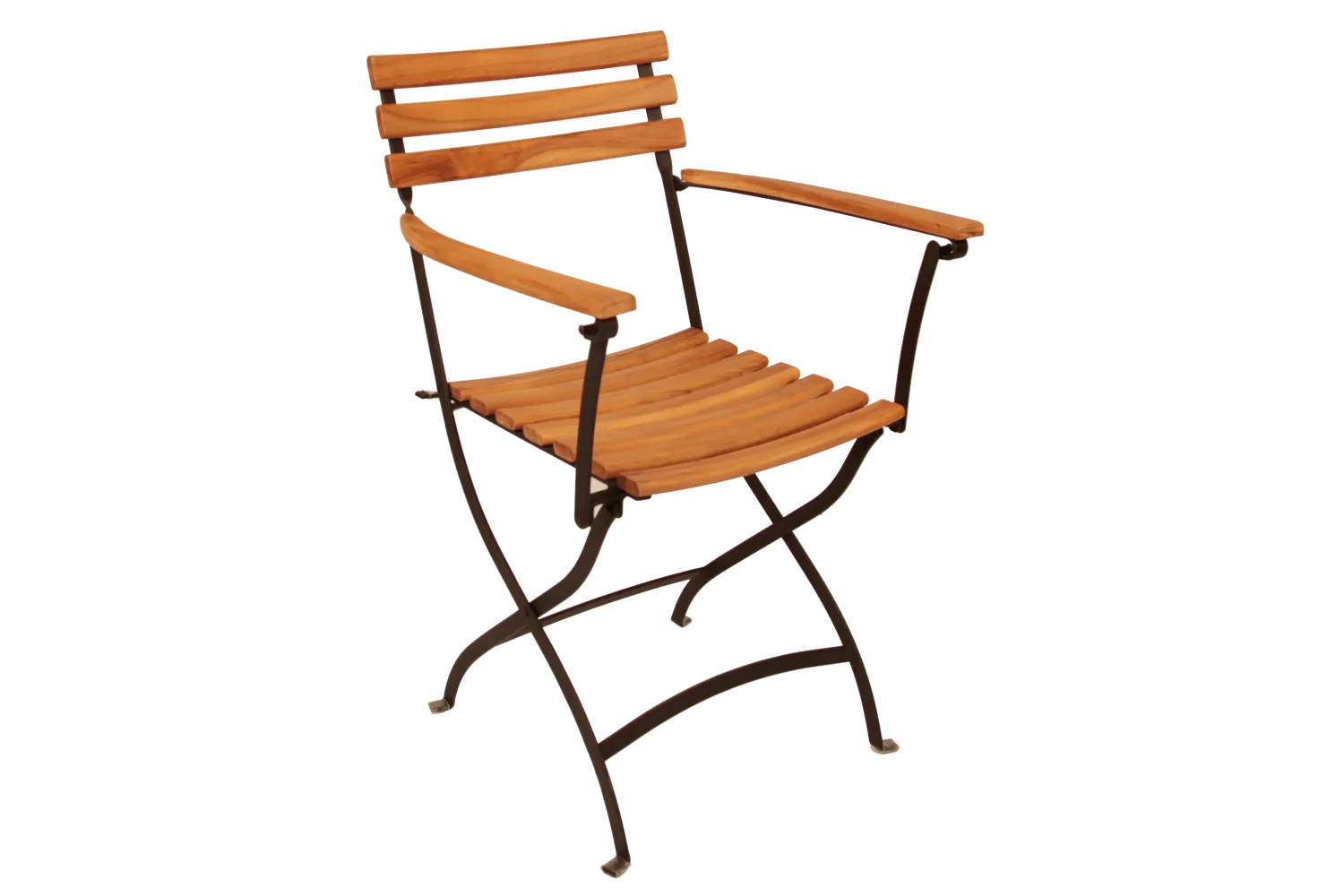 Karla teak folding chair with armrest