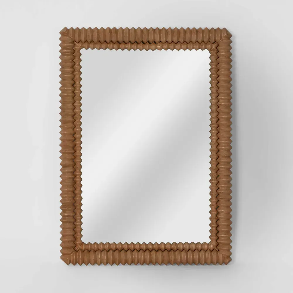 Kendra Rectangle Wooden Wall Mirror