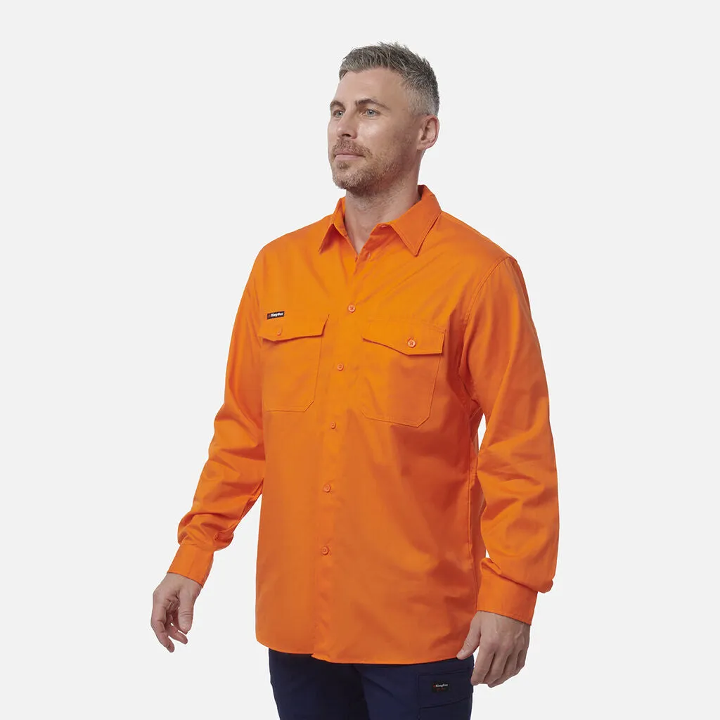 King Gee Workcool 2 Hi-Vis Long Sleeve Drill Work Shirt (K54805)